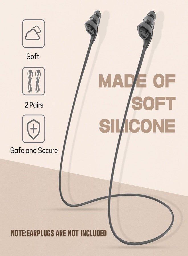 Hearprotek [2 pcs] Earplugs Connector Cord, Earplug Lanyard, Replaceable Silicone Cord for Earplugs, Compatible with Hearprotek Concert Ear Plugs - Image 2